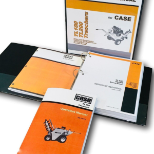 Case TL200 Trencher Service Manual Parts Catalog Operators Repair Shop Set Book