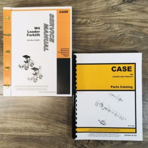 Case W4 Wheel Loader Forklift Service Manual Parts Catalog Repair Shop Set Book