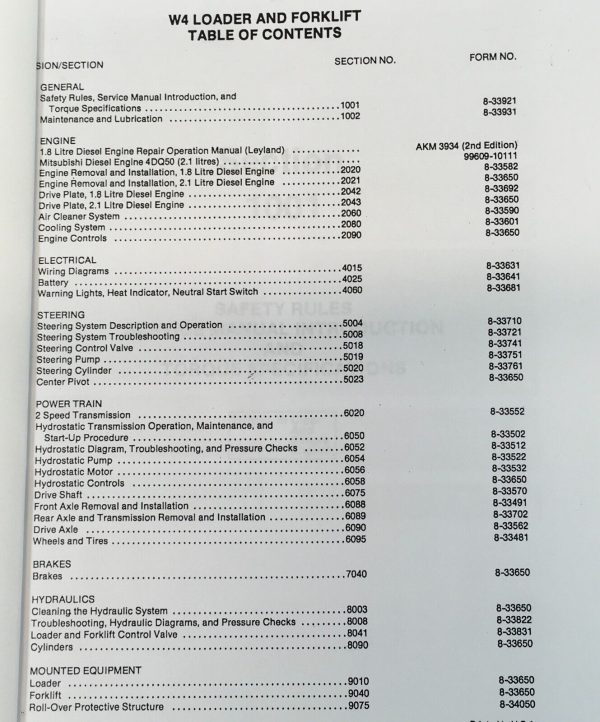 Case W4 Wheel Loader Forklift Service Parts Operators Manual Set Catalog Repair - Image 2