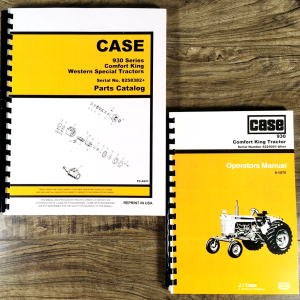 Case 930 931 932 Comfort King Tractor Parts Operator Manual Set SN 8229002-After