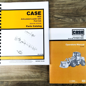 Case W20 Wheel Loader Parts Manual Catalog Operators Owners Set Assembly Book