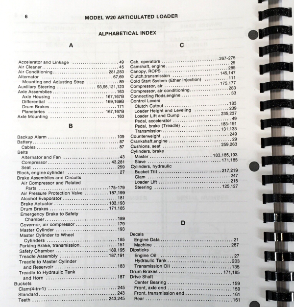 Case W20 Wheel Loader Parts Manual Catalog Operators Owners Set Assembly Book - Image 3