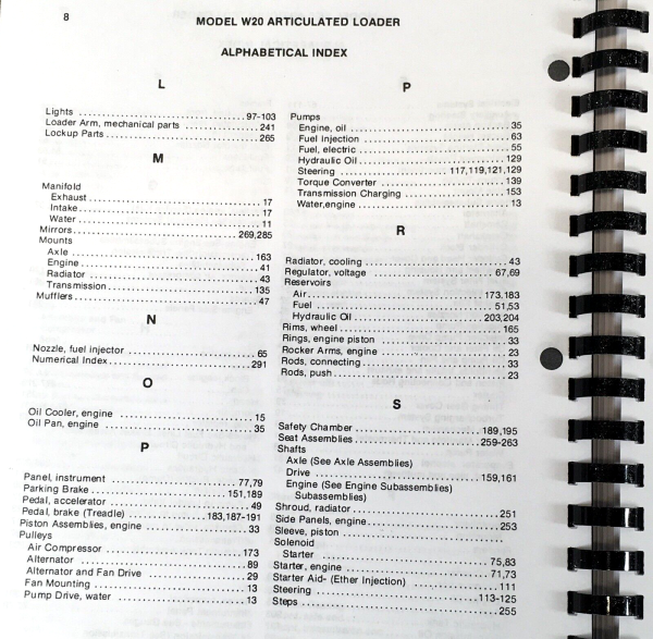 Case W20 Wheel Loader Parts Manual Catalog Operators Owners Set Assembly Book - Image 5