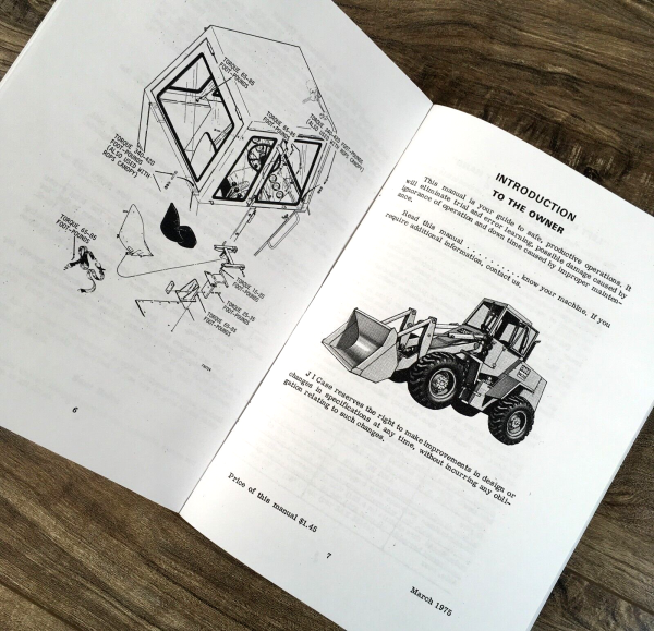 Case W20 Wheel Loader Parts Manual Catalog Operators Owners Set Assembly Book - Image 8