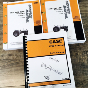 Case David Brown 1190 Tractor Service Manual Parts Catalog Repair Shop Set Book