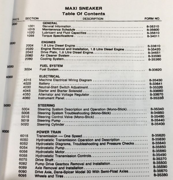 Case Maxi-Sneaker Trencher Service Manual Parts Catalog Set Repair Shop Book - Image 2