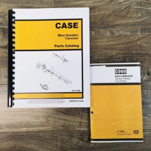 Case Maxi-Sneaker Trencher Parts Catalog Operators Manual Set Owners Assembly