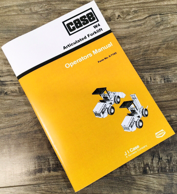 Case W4 Wheel Loader Forklift Operators Manual Owners Book Maintenance