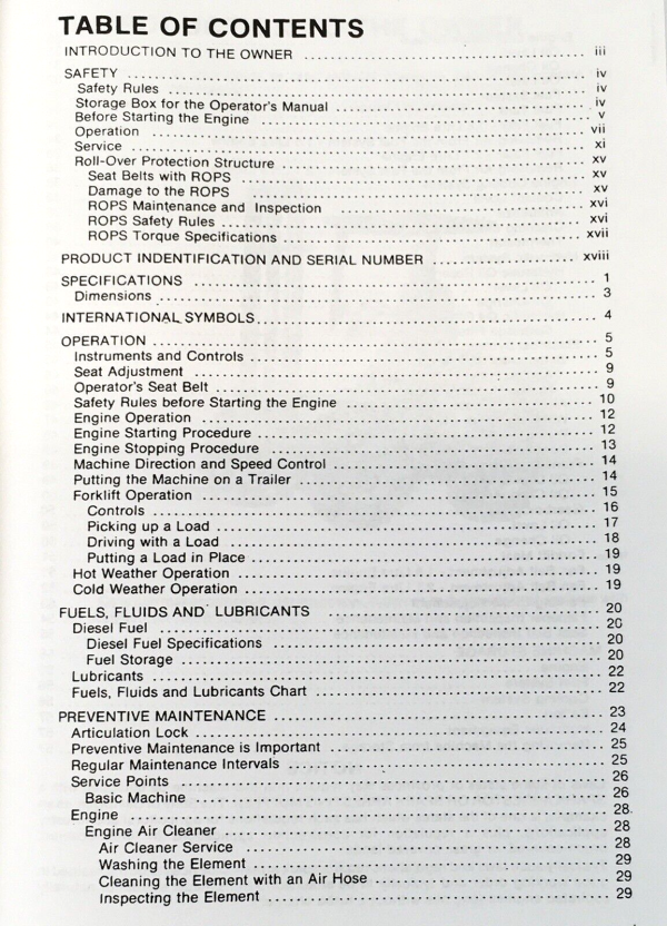 Case W4 Wheel Loader Forklift Operators Manual Owners Book Maintenance - Image 2