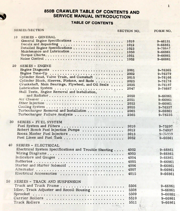 Case 850B Crawler Tractor Service Manual Parts Catalog Repair Shop Book Set - Image 3