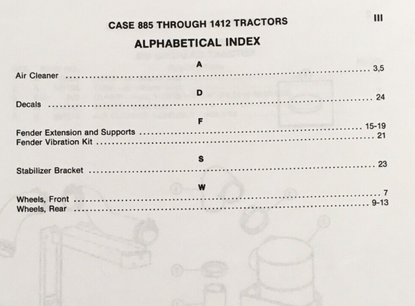 Case David Brown 1410 1412 Tractor Manual Parts Catalog Operators Owners Set - Image 7