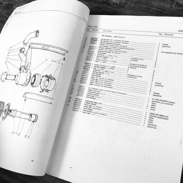 Case David Brown 1410 1412 Tractor Manual Parts Catalog Operators Owners Set - Image 10