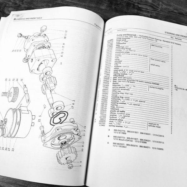Case David Brown 1410 1412 Tractor Manual Parts Catalog Operators Owners Set - Image 12