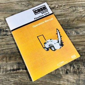 Case Davis 14+4 Fleetline Trencher Operators Manual Owners Book Maintenance