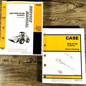 Case W9B W10B Wheel Loader Service Manual Parts Catalog Set Service Shop Book