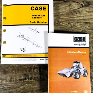 Case W9B Gasoline Wheel Loader Parts Catalog Operators Manual Owners Book Set