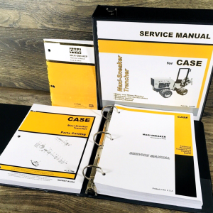 Case Maxi-Sneaker Trencher Plow Service Manual Parts Catalog Operators Repair