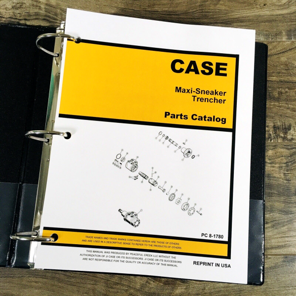 Case Maxi-Sneaker Trencher Plow Service Manual Parts Catalog Operators Repair - Image 11