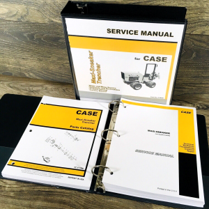 Case Maxi-Sneaker Trencher Plow Service Manual Parts Catalog Set Repair Shop