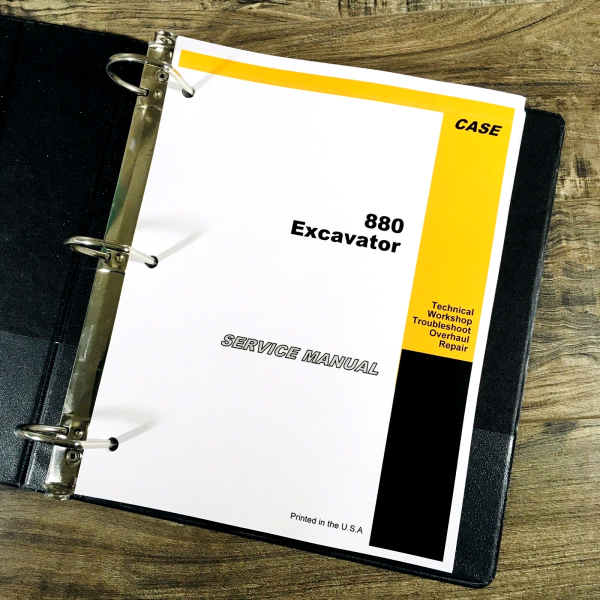 Case 880 Excavator Service Manual Repair Shop Technical Book Workshop Overhaul - Image 2