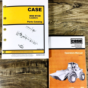 Case W10B Gasoline Wheel Loader Parts Catalog Operators Manual Owners Book Set