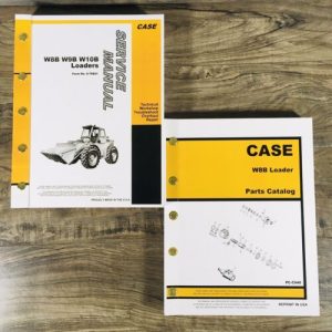 Case W8B Diesel Wheel Loader Service Manual Parts Catalog Repair Shop Book Set