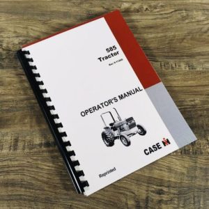 Case IH 585 Tractor Operators Manual Owners Book Maintenance Adjustments