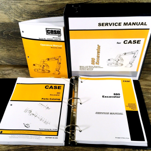 Case 880 Excavator Service Manual Parts Catalog Operators Set 6200001-6201700