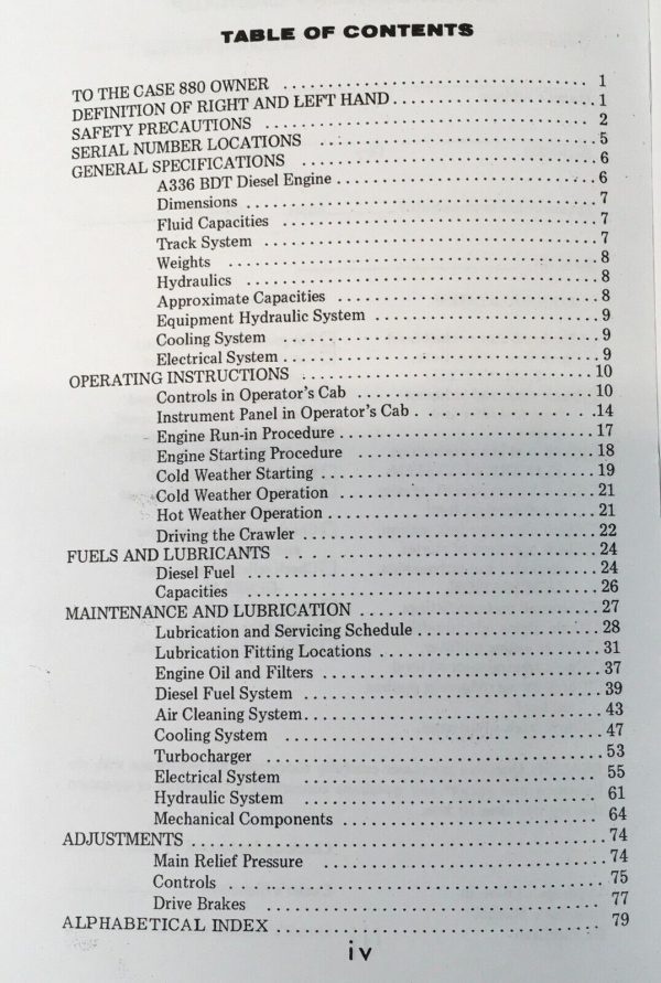 Case 880 Excavator Service Manual Parts Catalog Operators Set 6200001-6201700 - Image 2