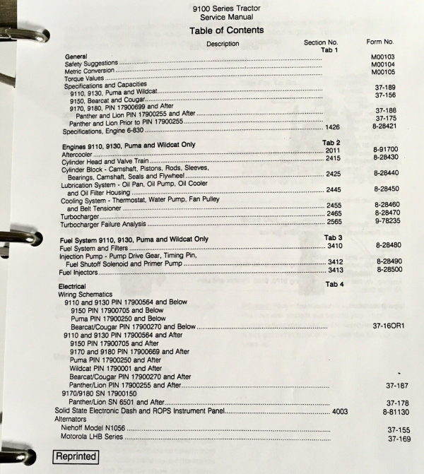 Case IH International 9100 9150 9170 9180 Tractor Service Manual Repair Shop - Image 3