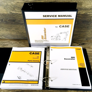 Case 880 Excavator Service Manual Parts Catalog Repair Shop Set Assembly Book