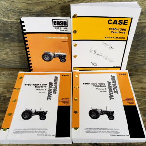 Case David Brown 1290 1390 Tractor Service Manual Parts Catalog Operators Set