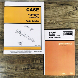 Case B97 B109 B117 B127 B129 Harrow Disk Wheel Type Parts Operators Manual Set