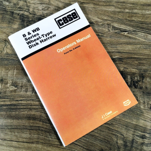 Case B97 B109 B117 B127 B129 B137 Wheel Type Disk Harrow Operators Owners Manual