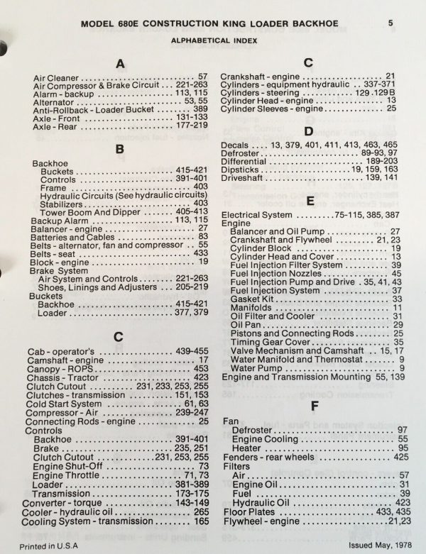 Case 680E CK Backhoe Loader Service Manual Parts Operators Set 9114101-After - Image 3