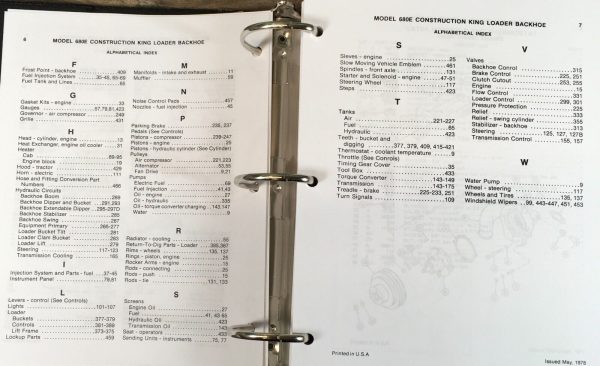 Case 680E CK Backhoe Loader Service Manual Parts Operators Set 9114101-After - Image 4