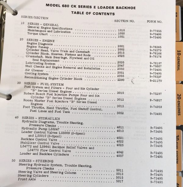 Case 680E CK Backhoe Loader Service Manual Parts Operators Set 9114101-After - Image 6