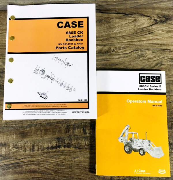 Case 680E CK Backhoe Loader Parts Operators Manual Catalog Set 9114101-After