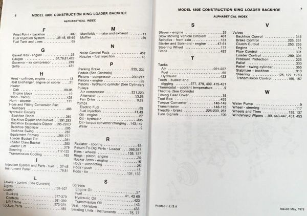 Case 680E CK Backhoe Loader Parts Operators Manual Catalog Set 9114101-After - Image 4