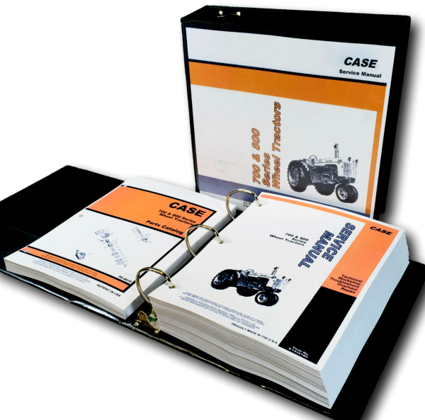 Case 713B 813B Wheel Tractor Service Manual Parts Catalog Set Repair Shop Book