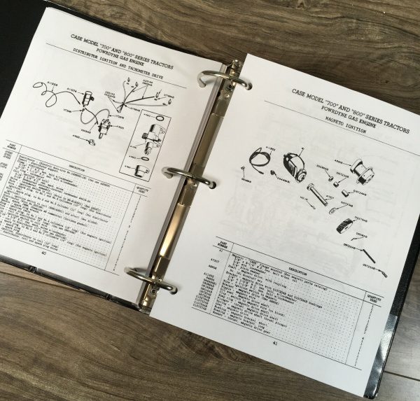 Case 713B 813B Wheel Tractor Service Manual Parts Catalog Set Repair Shop Book - Image 12