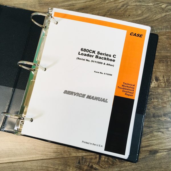 Case 680C Tractor Loader Backhoe Service Manual Part Operators Set 9111009-After - Image 8