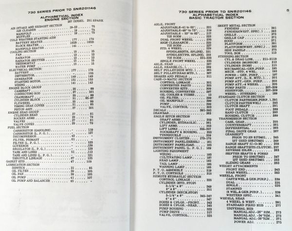 Case 730 740 830 840 4 Wheel Tractor Parts Manual Catalog SN Prior To 8253500 - Image 2
