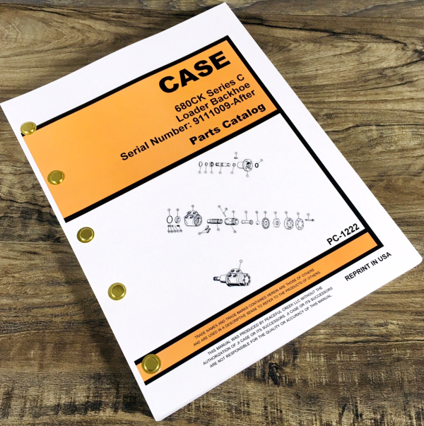 Case 680C CK Loader Backhoe Tractor Parts Manual Catalog Book 9111009-After