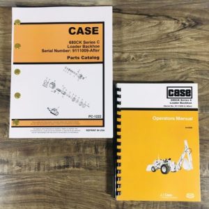 Case 680C Tractor Loader Backhoe Parts Operators Manual Owners Set 9111009-After