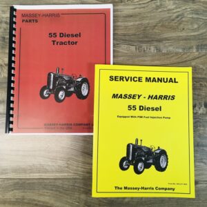 Massey Harris 55 Diesel Tractor Service Parts Manual Set Repair Workshop Shop