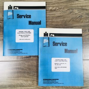Set Ih Cub Cadet 182 282 382 Lawn Tractor Service Repair Manual Shop Garden