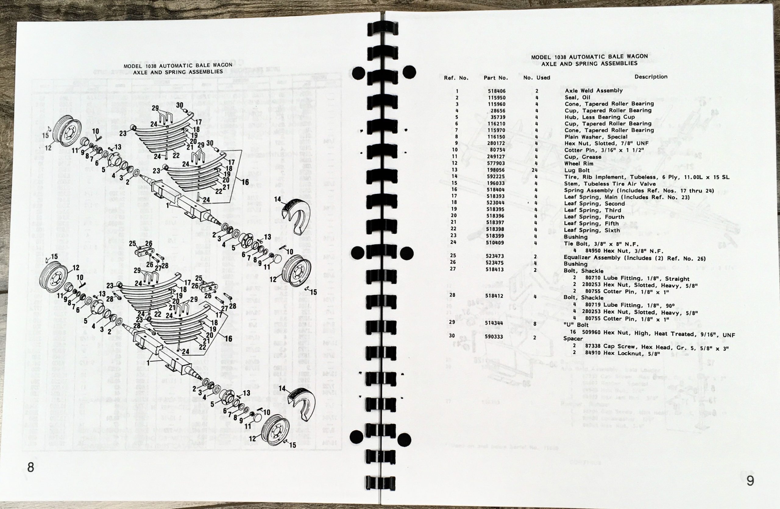 New Holland 1038 Bale Wagon Service Manual Parts Catalog Repair Shop Assembly - Image 11