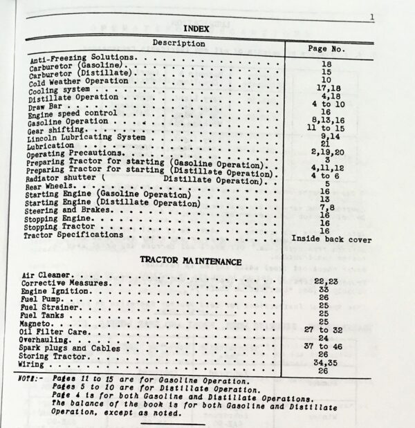 Operators Manual for McCormick Deering F-12 Tractor Instruction Book Owners - Image 2