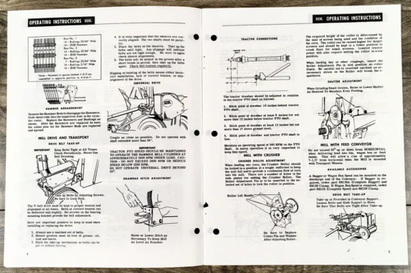 Gehl 50 Grind All Hammer Mill W/ Attachments Service Parts Manual Catalog Book - Image 2